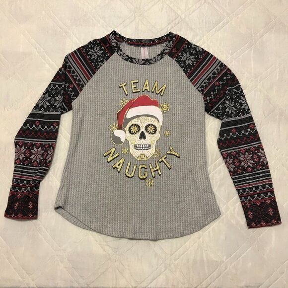 No Boundaries‎ Team Naughty long sleeve top L/G 11-13 - Picture 1 of 3